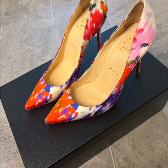 Christian Louboutin Vibrant Patterned Heels - Picture 1 of 3